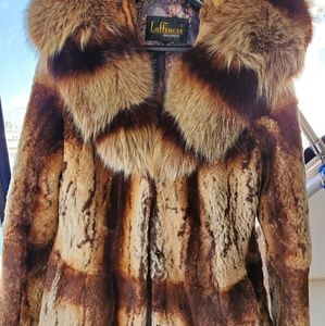 100 % Real Fox Rabbit Coat